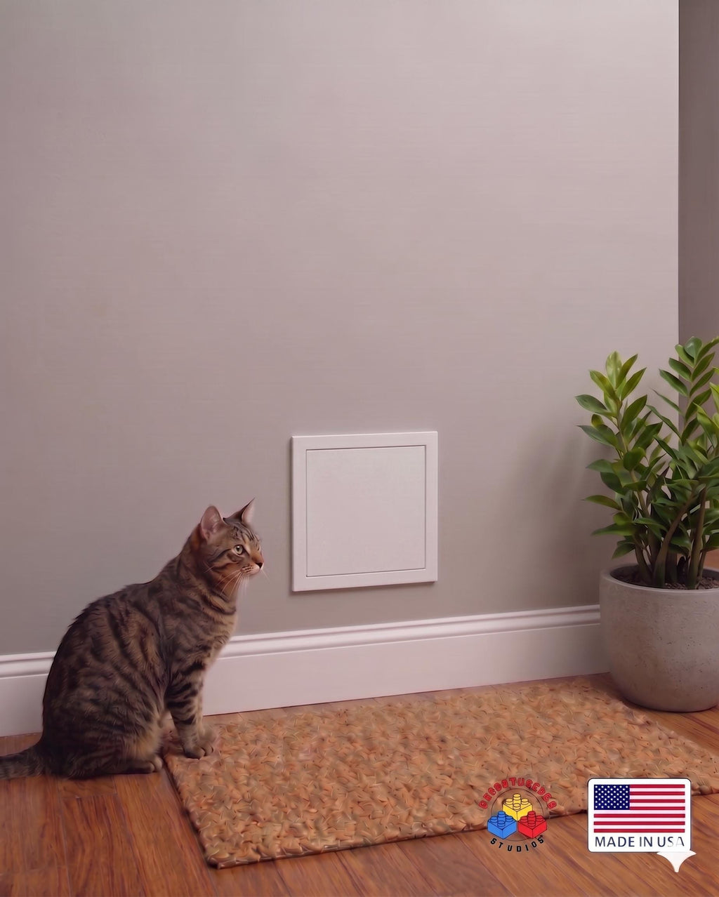 Square Pet Portal for Interior Walls | Modern Minimalist Pet Door