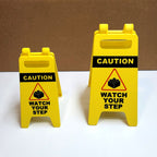 Brick‑Themed Warning Sign – Mini “Wet Floor” Style Decor (Two Sizes)