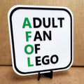 3D Printed AFOL Sign: High-Contrast Modern Wall Decor with Stand