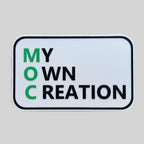 My Own Creation MOC Sign | 3D Printed Builder Decor with Stand | 8" x 5"