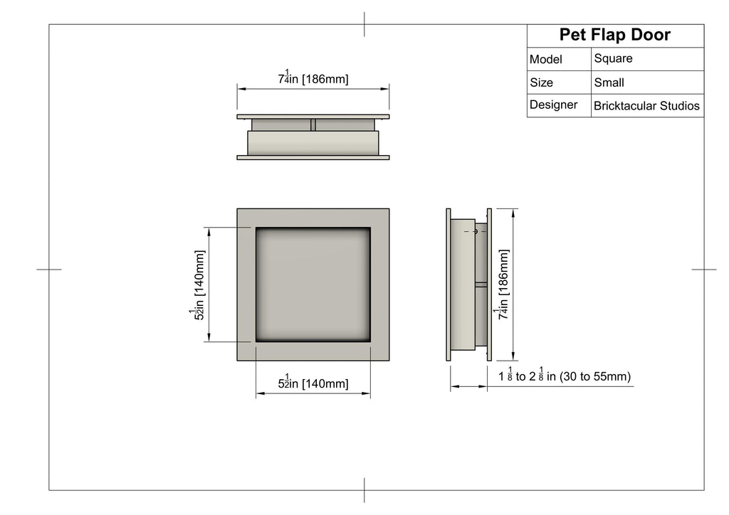 Square Pet Portal | Modern Minimalist Pet Door