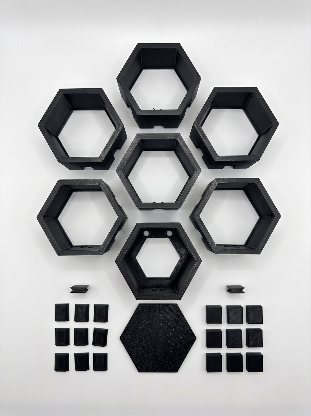 Modular Hexagon Wall Mount & Display Stand for Minifigures