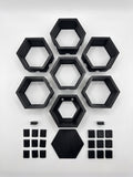 Modular Hexagon Wall Mount & Display Stand for Minifigures