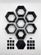 Modular Hexagon Wall Mount & Display Stand for Minifigures