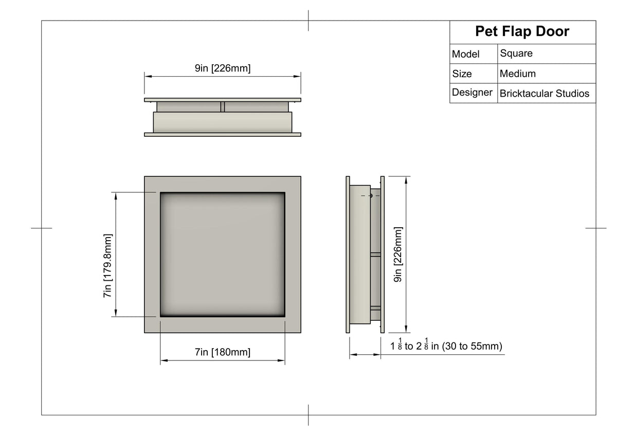 Square Pet Portal | Modern Minimalist Pet Door