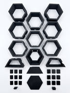 Modular Hexagon Wall Mount & Display Stand for Minifigures