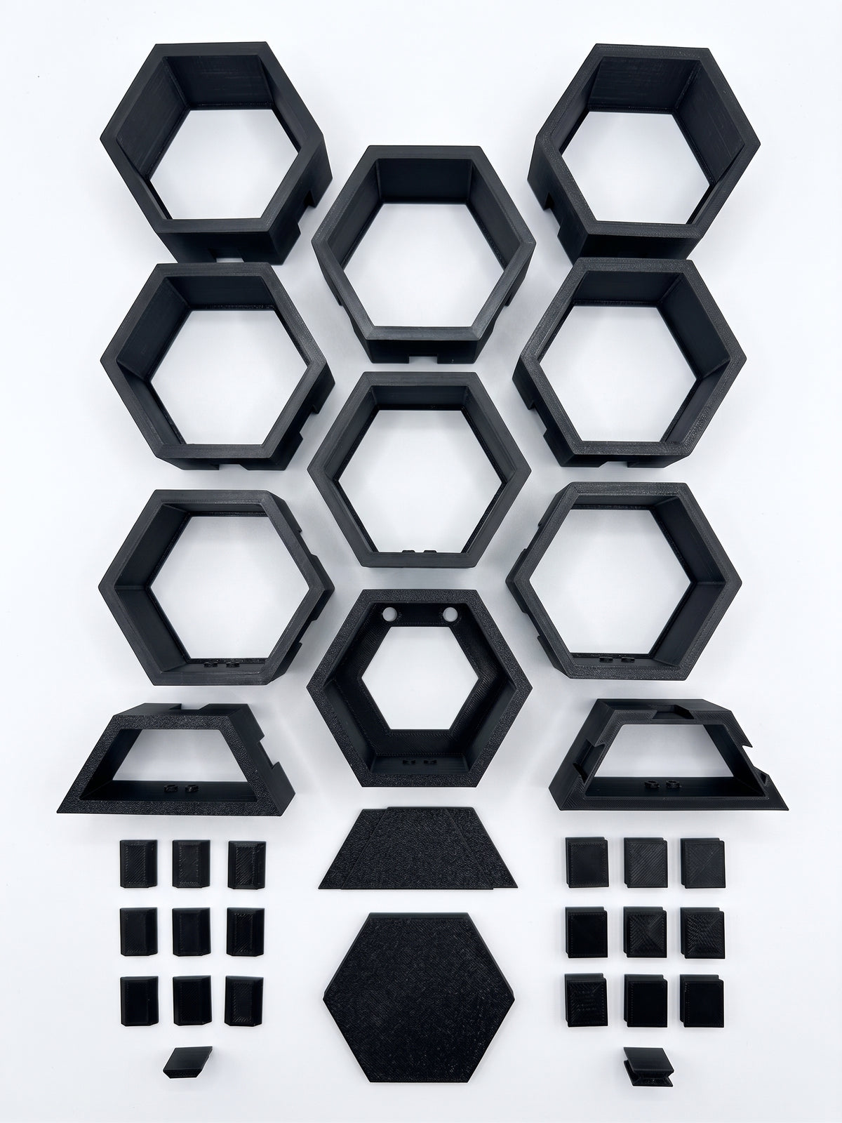Modular Hexagon Wall Mount & Display Stand for Minifigures