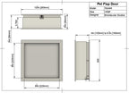 Square Pet Portal for Interior Walls | Modern Minimalist Pet Door