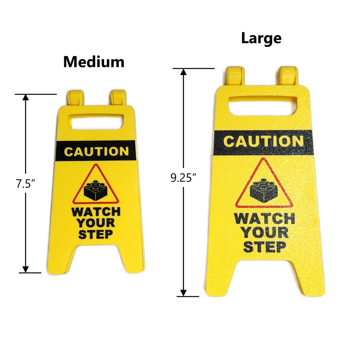 Brick‑Themed Warning Sign – Mini “Wet Floor” Style Decor (Two Sizes)