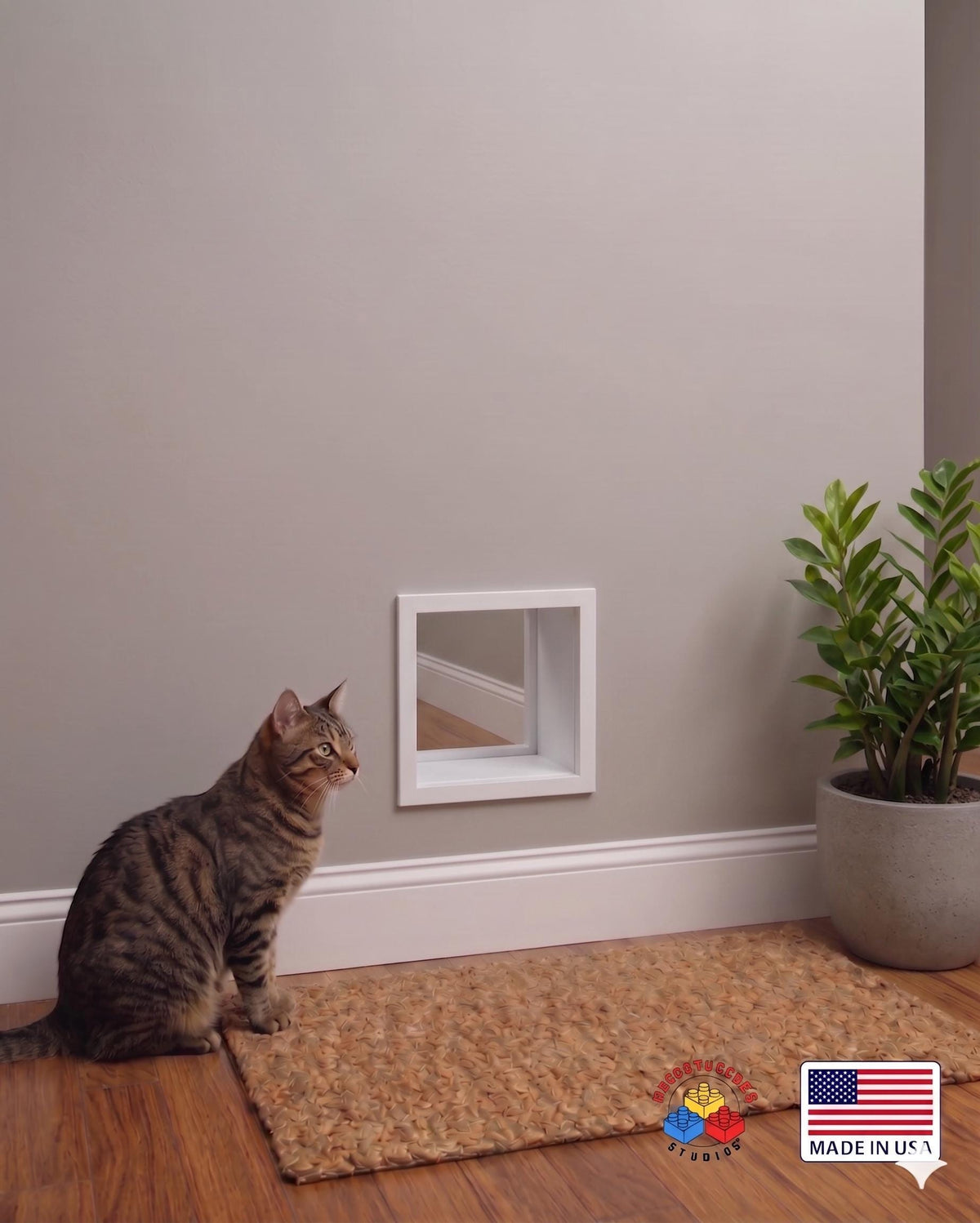 Square Pet Portal for Interior Walls | Modern Minimalist Pet Door