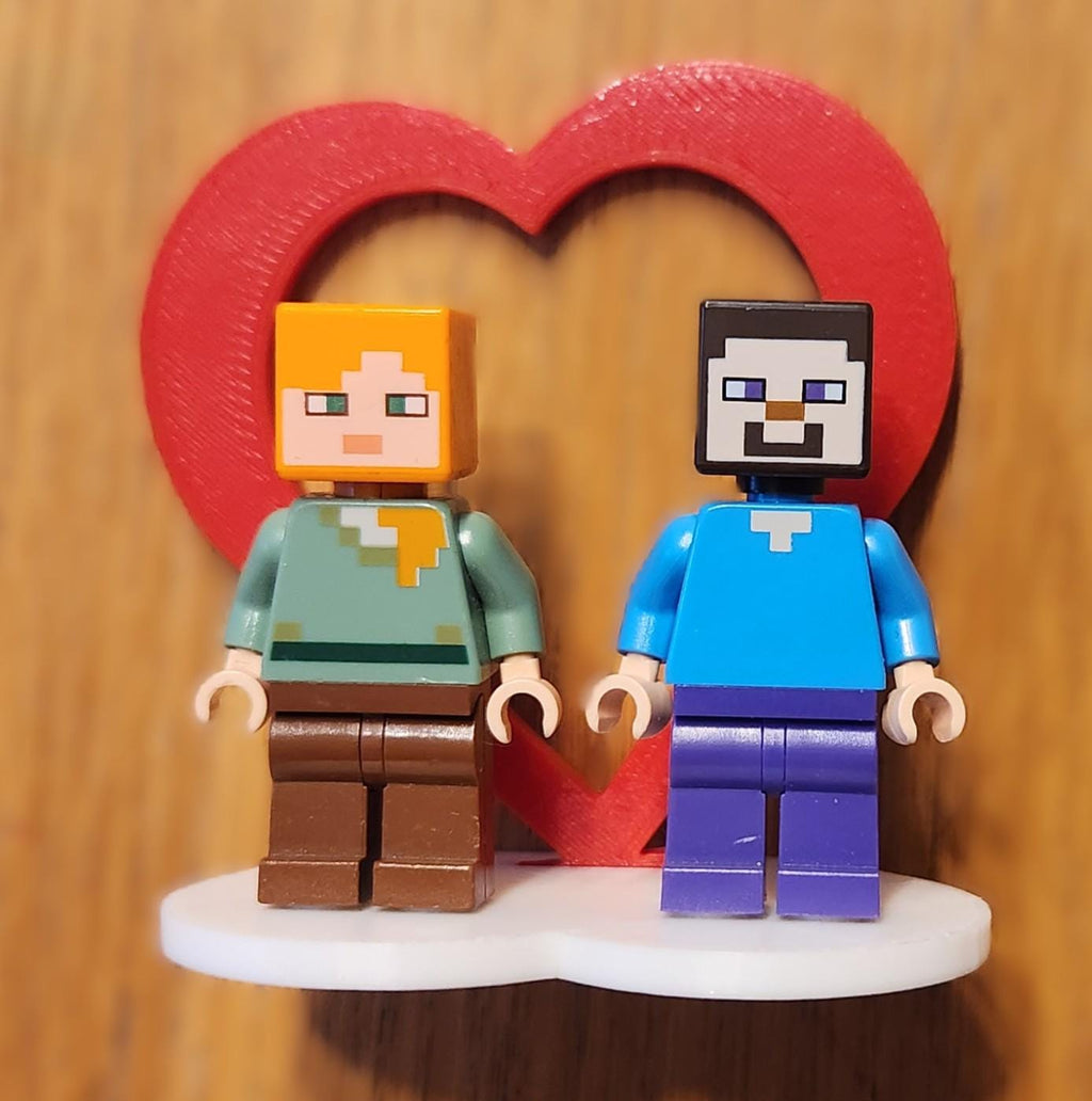 Heart‑Shaped Minifigure Stand