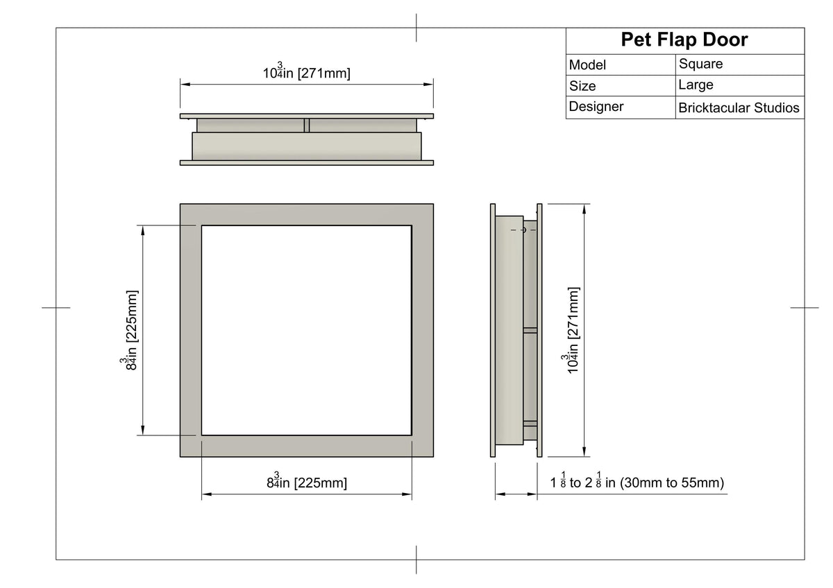 Square Pet Portal | Modern Minimalist Pet Door