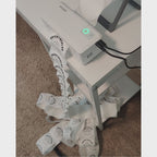 Video showing how to wind up hundreds of labels created by a thermal printer with the drill attachment.